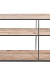 Dareels Shelving / TV stand ONETWO 200 - natural teak / black iron  200x37xh63cm - Dareels