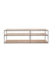 Dareels Librería de diseño ONETWO 200 - teca natural y hierro - 200x37xh63cm - Dareels