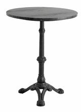 Nordal Table de bistrot métal et marbre - Ø60xh75cm - noir - Nordal