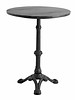 Nordal Table de bistrot métal et marbre - Ø60xh75cm - noir - Nordal