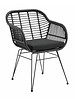Nordal Black wicker outdoor chair - Nordal
