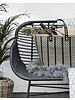 Nordal Black wicker outdoor bench with pillow - 126x76x83cm - Nordal