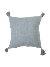 Bloomingville Coussin 100% lin - bleu - 50x50cm - Bloomingville