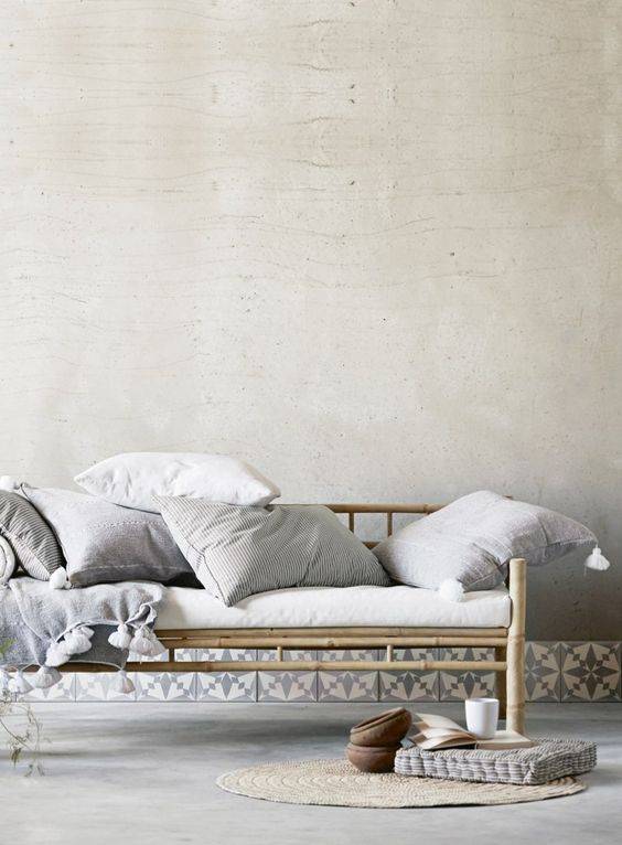TineKHome Manta / Plaid de algodón marroquí con pompones - gris - 140x200cm - TinekHome