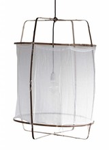 Ay Illuminate Z1 pendant lamp in bamboo and cotton - Ø 67cm x H100cm - Ay illuminate