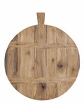 HK Living Tabla de Picar en Madera de Teca - Natural-  Ø37.5cm - HK Living