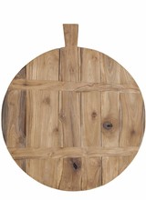 HK Living Tabla de Picar en Madera de Teca - Natural-  Ø37.5cm - HK Living