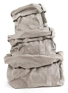 Uashmama Washable Paper Bag in Light Grey - Uashmama