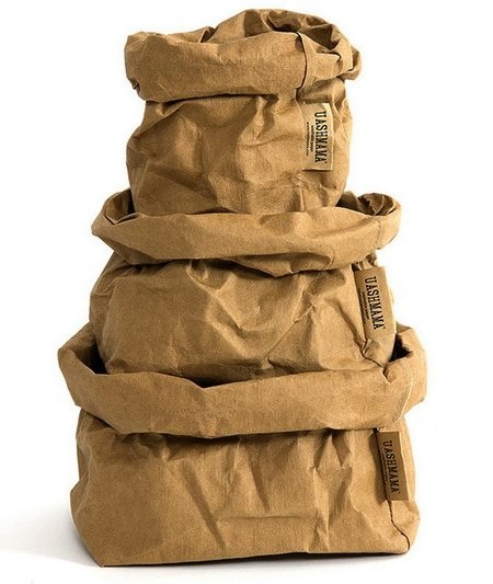Uashmama Washable Paper Bag - Natural / Brown - Uashmama