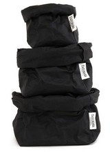 Uashmama Bolsa de papel lavable - Negro - Uashmama