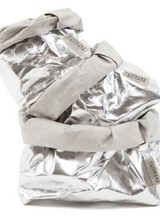 Uashmama Washable Paper Bag - Laminated silver and grey - Uashmama