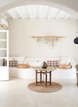 The traditional Cycladic architecture meets the chic bohemian style at the stunning San Giorgio Hotel in Mykonos