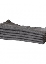 Tell me more Kitchen towel 100% stonewashed linen - 50cm x 70cm  - Dark Grey - Tell Me More