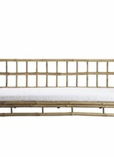 TineKHome Bamboo sofa with white mattress - Outdoor - 177x76xh70cm - Tinekhome