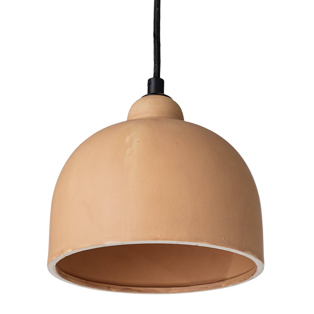 Bloomingville Pendant Lamp, Rose, Stoneware Ø18xH15,5 Rose