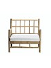 TineKHome Sillón de bambú al aire libre - Natural / Blanco - 70x60xH44/82cm - TinekHome