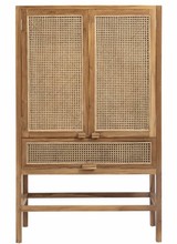 Nordal Armoire retro en cannage - 100x50xh160cm - nordal