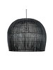 Ay Illuminate Suspension Bell Buri en fibre de palmiers - noir - Ø85xh85cm - Ay Illuminate