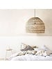 HK Living Lampe Suspension en osier - Ø60xh50cm - Naturel - HK Living