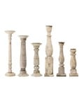 Bloomingville Set of 6 wooden candle holders - Bloomingville