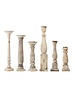 Bloomingville Conjunto de 6 candelabros de madera madera reciclada  - Bloomingville