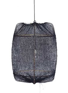 Ay Illuminate ONA Z2 bamboo pendant lamp with Tea Sisal cover - Ø67xH96cm - black