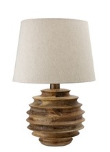 Bloomingville Lampe de bureau en bois - naturel - Ø38,5xH54cm - Bloomingville