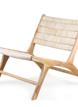 HK Living Chaise Lounge abaca et teck - Naturel - HK Living