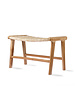 HK Living Otomana Lounge de teca y abaca - 65x40xh41,5cm - HKliving