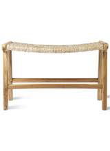 HK Living Otomana Lounge de teca y abaca - 65x40xh41,5cm - HKliving