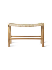 HK Living Otomana Lounge de teca y abaca - 65x40xh41,5cm - HKliving