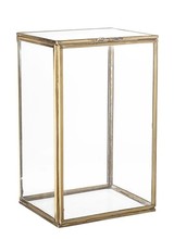 Bloomingville Souvernir boxes - glass / brass - 13,5x12xh21,5cm - Bloomingville