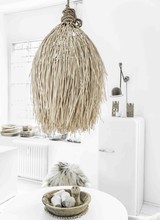 Bazar Bizar Rattan pendant lamp Shaggy - natural - Ø60xH90