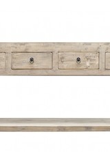 Petite Lily Interiors Console Table Vintage avec 4 tiroirs - Bois d'orme - L170x45xh85cm - pièce unique