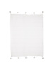 HK Living Couverture / Plaid Marocain en coton avec pompons - blanc / Or - 130x170cm - HK Living