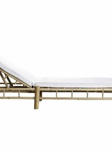 TineKHome Bamboo double sunbed with white mattress - 210x150xh36cm