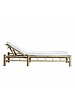 TineKHome Bamboo double sunbed with white mattress - 210x150xh36cm - TinekHome