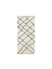 House Doctor Tapis Scandinave Ethnique 'Ribas' - Ivoire gris - 90x200cm - House Doctor