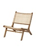 Bloomingville Chaise Lounge teck et rotin - Natural - Bloomingville