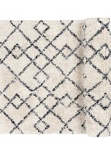 Broste Copenhagen Scandinavian-Ethnic rug 'Janson' - Ivory & black - 70x140cm