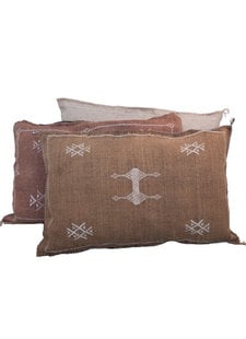 Petite Lily Interiors Moroccan Silk Cushion cover - Coffee Oblong - 80x50cm