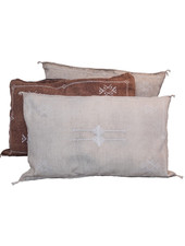 Petite Lily Interiors Housse de coussin Marocain soie - Blanc Cassé Oblong - 80x50cm