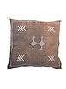 Petite Lily Interiors Housse de coussin Marocain soie - Café Oblong