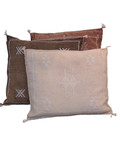 Petite Lily Interiors Moroccan Silk Cushion cover - Offwhite Oblong