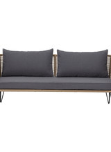 Bloomingville Outdoor sofa - natural / dark grey - L175xH72xW74cm - Bloomingville