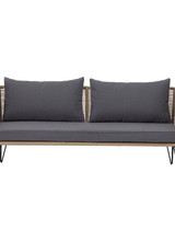 Bloomingville Sofa al aire libre - Natural / gris - L175xH72xW74cm - Bloomingville