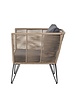 Bloomingville Outdoor lounge chair - dark grey / natural - L87xH72xW74 - Bloomingville