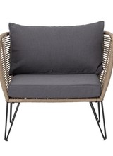 Bloomingville Outdoor lounge chair - dark grey / natural - Bloomingville