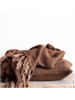 Tell me more Linen bedspread / Throw - Cinnamon / Brown - 130x170cm - Tell Me More