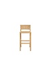 Dareels Bar stool CORA in teak et robe - 48x55xh110cm - Natural  - Dareels